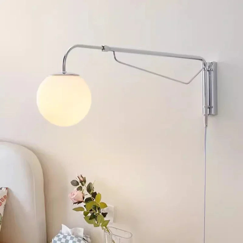 Afralia™ Rotatable Long Arm Wall Lamp for Bedroom and Living Room