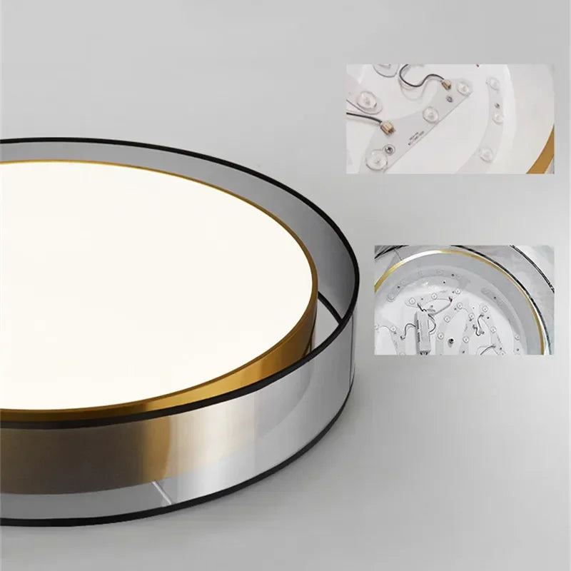 Afralia™ Luxury Copper LED Ceiling Pendant Lights for Bedroom Dining Kitchen Island