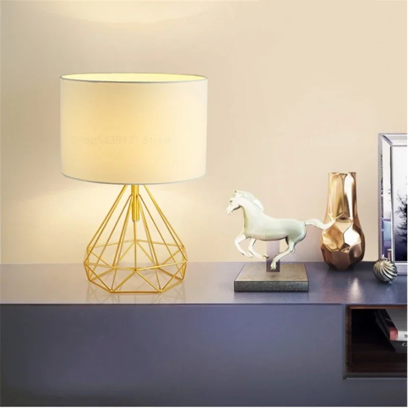 Afralia™ Geometric Table Lamp: Nordic Retro Design for Home Decor & Study Room Lighting