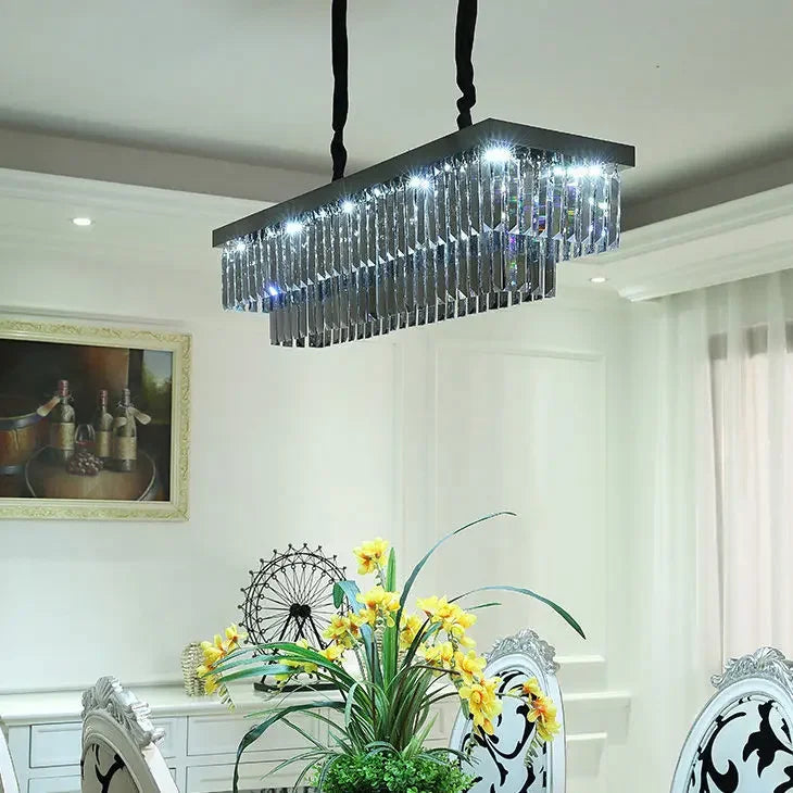 Afralia™ Gold Crystal Chandelier for Living Room Bedroom Decor