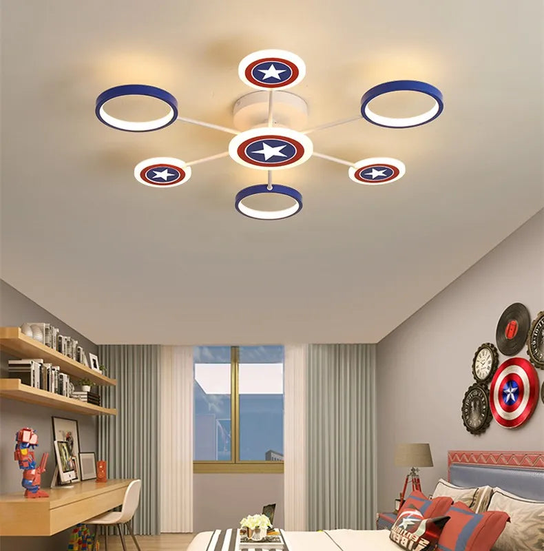 Afralia™ Kids LED Cartoon Ceiling Light | Boys Girls Bedroom Decor Lamps