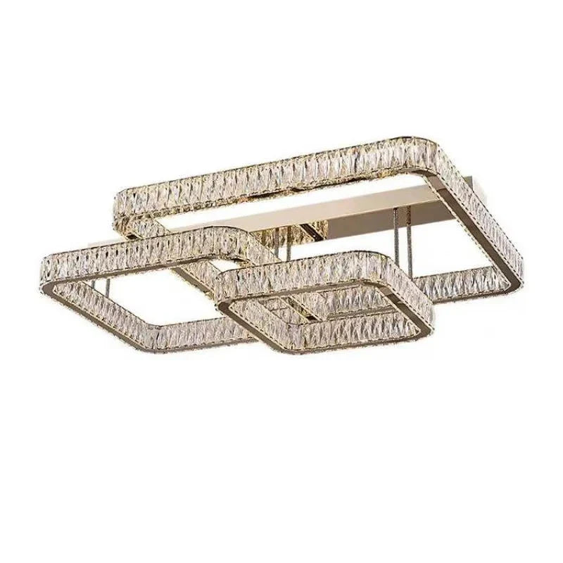 Afralia™ Luxury LED Crystal Ceiling Chandelier for Modern Living Room Lighting