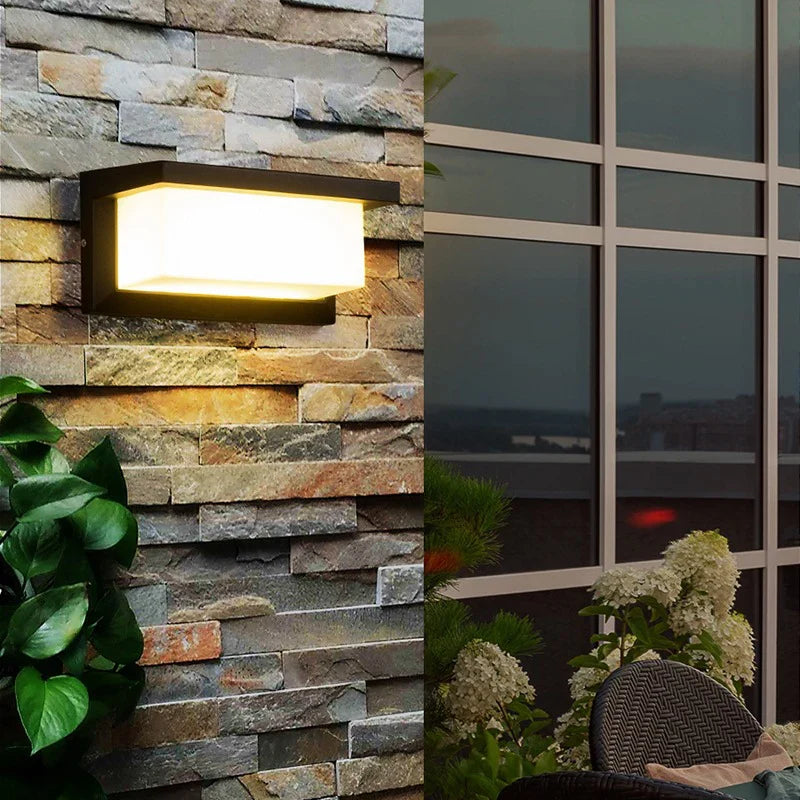 Afralia™ LED Radar Induction Wall Lamp for Hotel Garden, Modern Balcony Lights