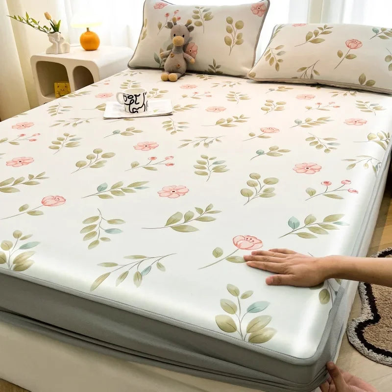 Afralia™ Cooling Ice Silk Mattress - 3Pcs, High Quality, Simple Pattern, Anti-Wrinkles.