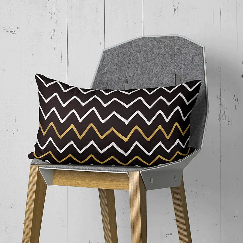 Afralia™ Geometric Wave Line Waist Pillowcase Set