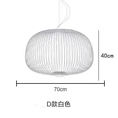 Afralia™ Spokes Pendant: Minimalist Birdcage Hanging Light for Villa, Lobby, Staircase & Home Decor