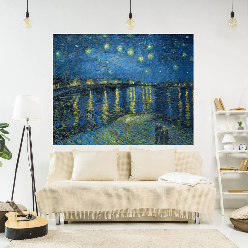 Afralia™ Starry Night Van Gogh Tapestry Art Decor Wall Hanging Carpet Modern Living Room