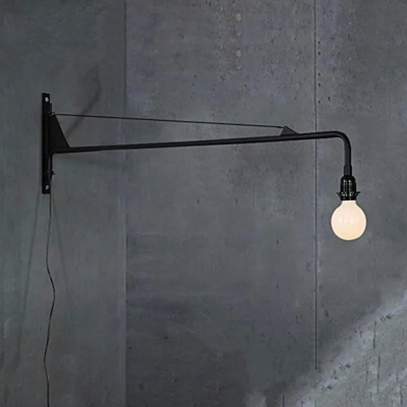 Afralia™ Industrial Pipe Swing Arm Wall Lamp for Loft Kitchen Decor