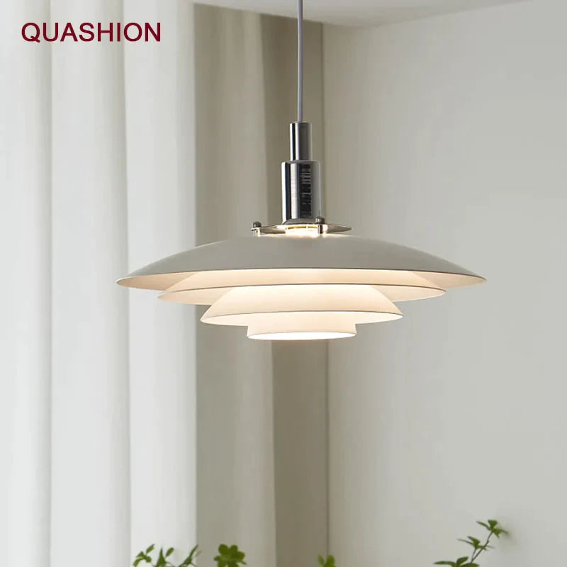 Afralia™ UFO Dining Room Chandelier White Pendant for Bedroom Living Room & Study