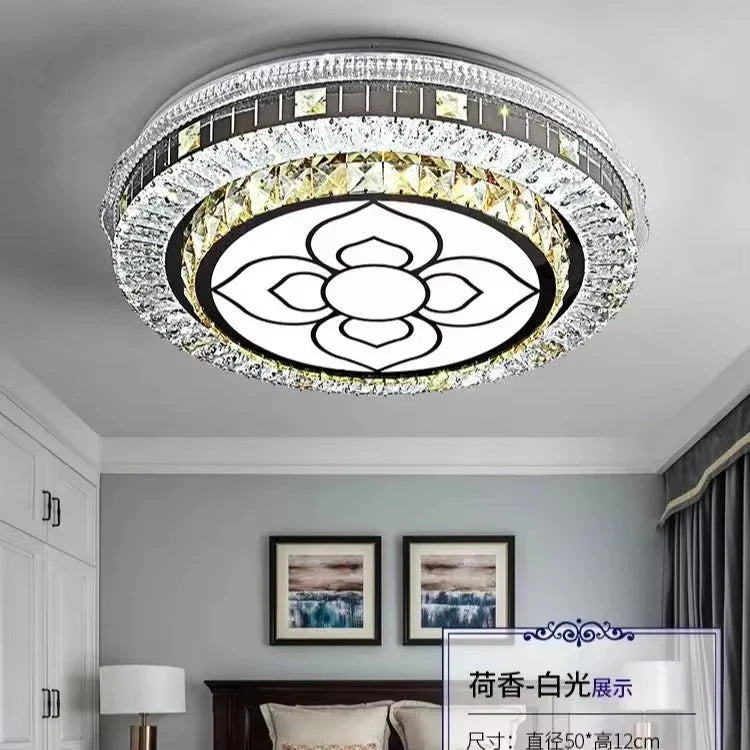 Afralia Crystal LED Pendant Light 500mm Diameter for Bedroom and Living Room