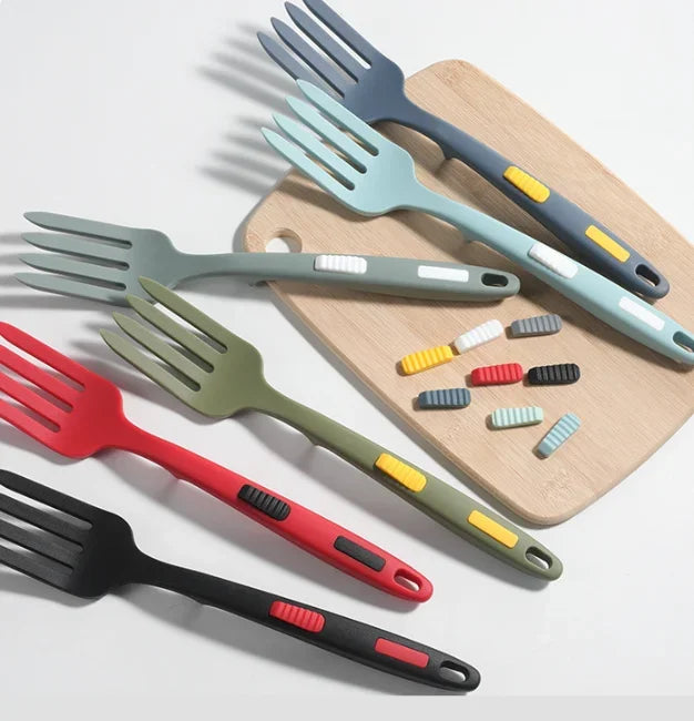 Afralia™ Silicone Flex Fork: Heat-Resistant, Non-Stick Kitchen Tool for Baking and Stirring