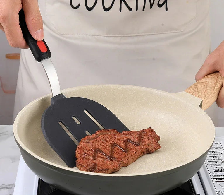 Afralia™ Silicone Spatula Turner Nonstick Heat Resistant Kitchen Utensil for Flipping Cookies & Eggs