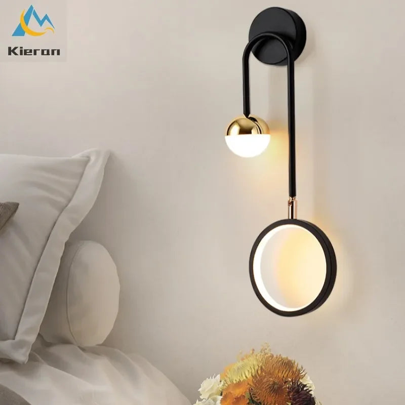 Afralia™ Nordic 2-head Rotatable LED Wall Lamp for Bedroom Living Room Decor