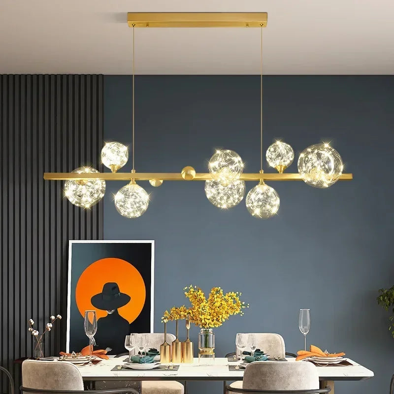 Afralia™ Minimalist Starry Round Pendant Lights for Luxury Living Room & Bedroom