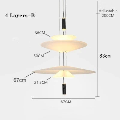 Afralia™ LED Saucer Pendant Light for Home Decor and Living Room