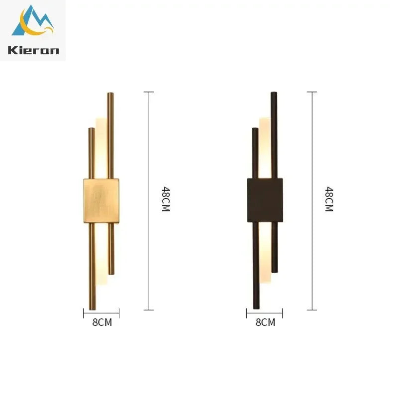 Afralia™ Modern LED Wall Lamp for Bedroom, Study, Living Room - Iron Design Wall Lights