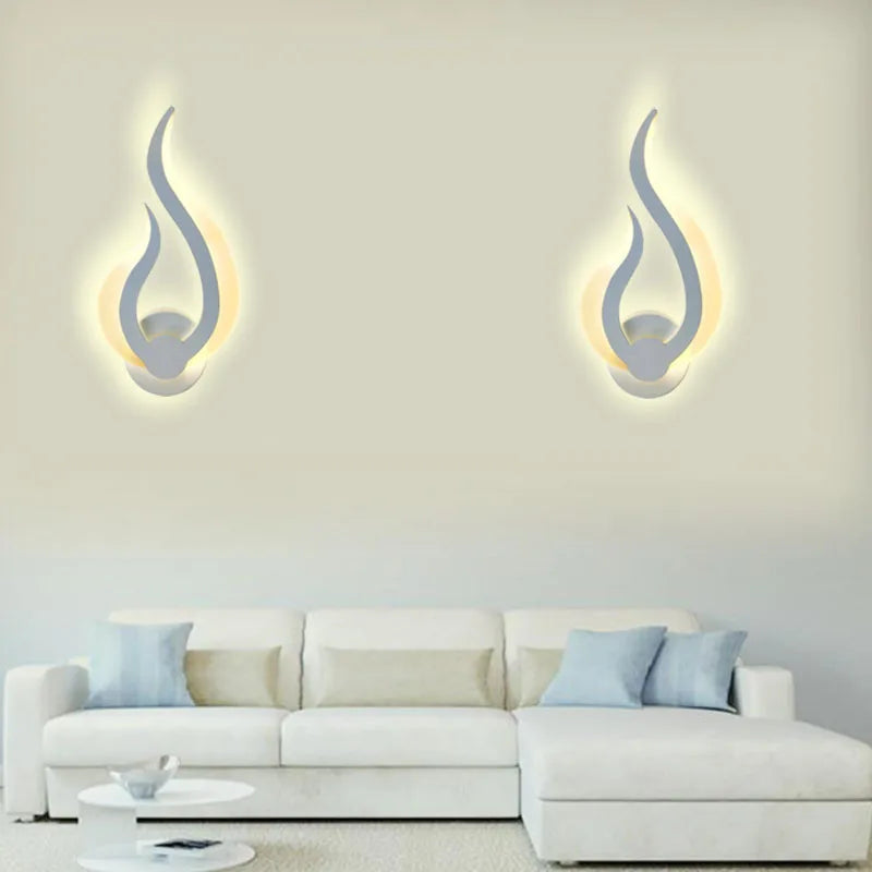 Afralia™ Acrylic LED Wall Light Modern Creative Background Sconce for Home Living Room Bedroom