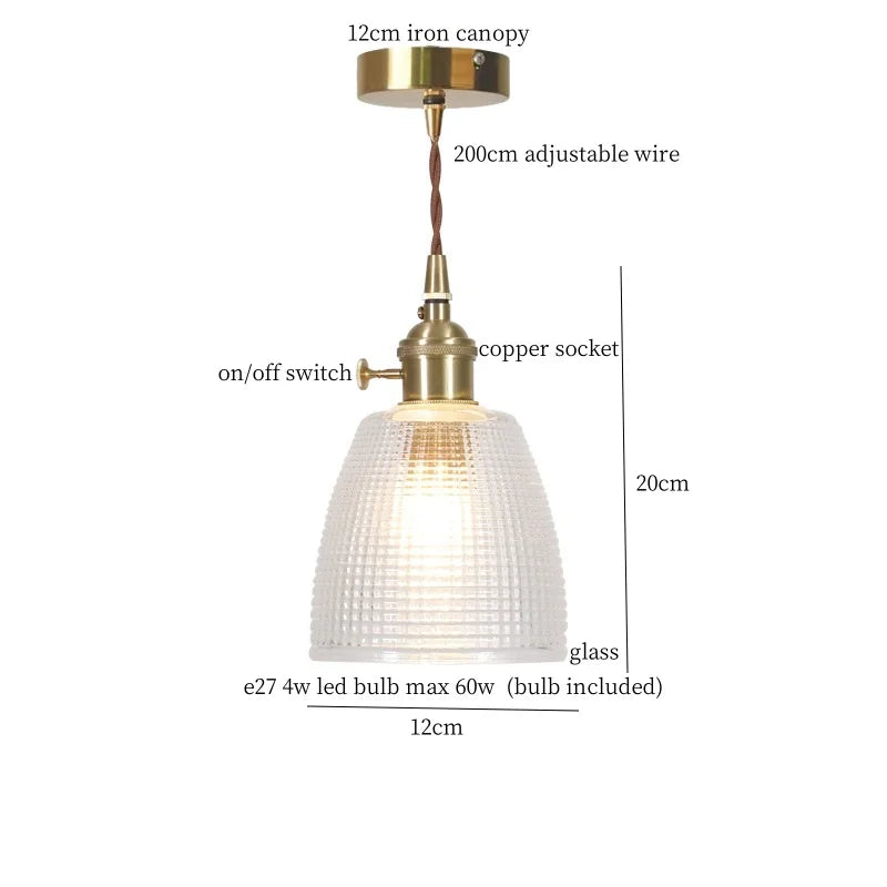 Afralia™ Petal Glass Copper LED Pendant Light- Modern Nordic Design