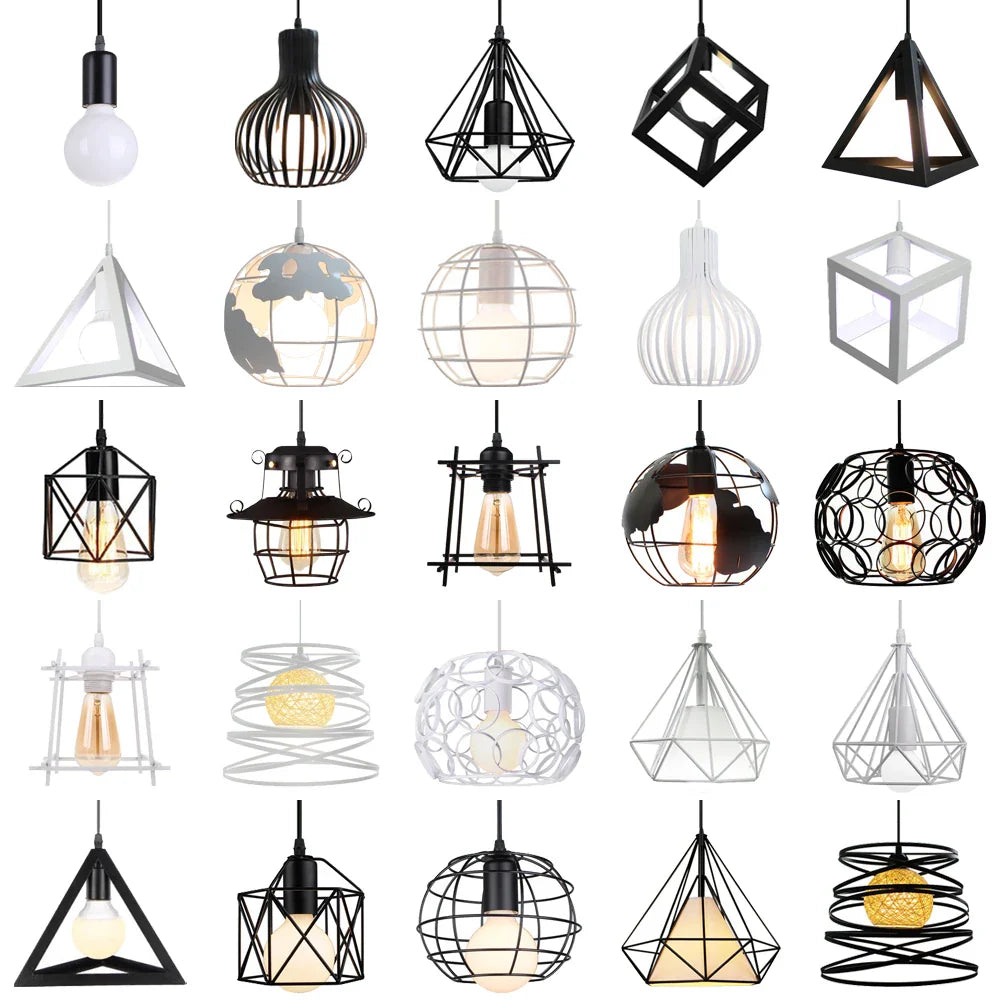 Afralia™ Retro Industrial Brass Pendant Chandelier for Living Room
