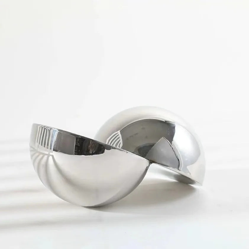 Afralia™ Geometric Glass Ball Trinket Home Decor Figurine