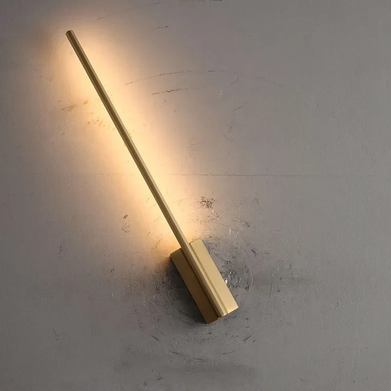 Afralia™ Modern Copper LED Wall Sconce for Bedroom - Luxury Gold Indoor Lighting