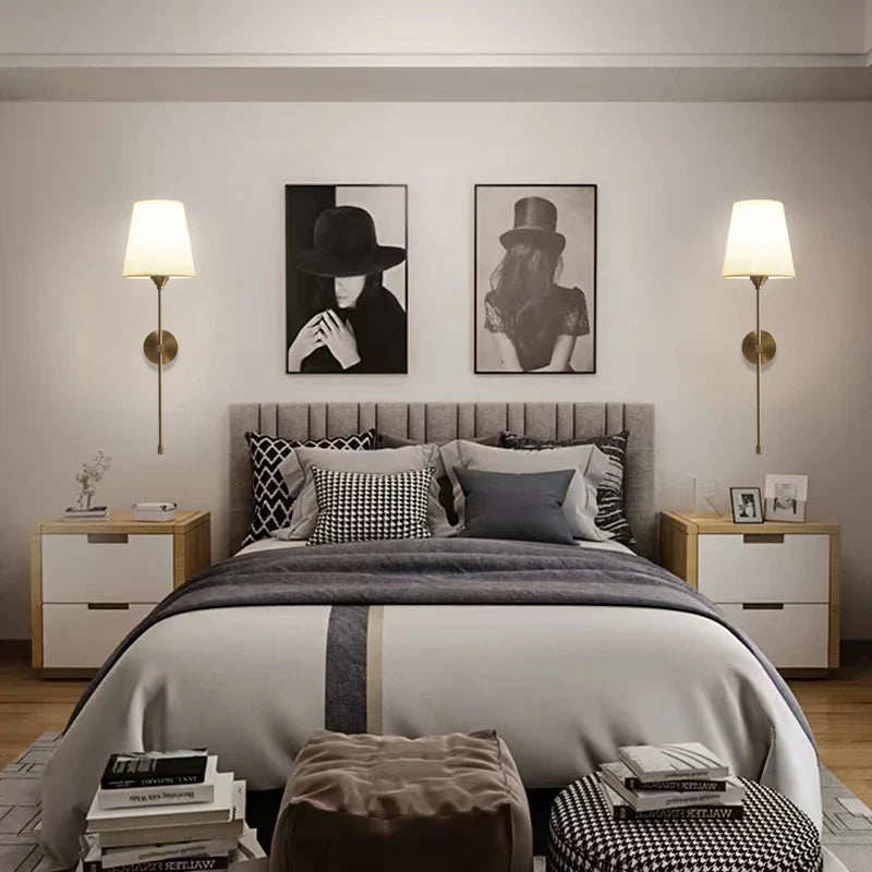 Afralia™ Retro Industrial Wall Lamp with White Shade - Sconce Lighting for Bedroom & Bathroom