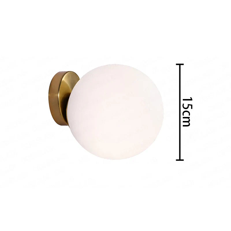 Afralia™ Glass Ball Wall Lamp: Modern Nordic Design for Bedroom, Living Room, Study & Aisle