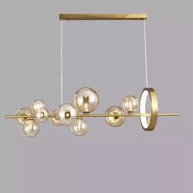 Afralia™ Glass Ball LED Chandelier: Modern Nordic Style for Living, Dining, Kitchen, Study