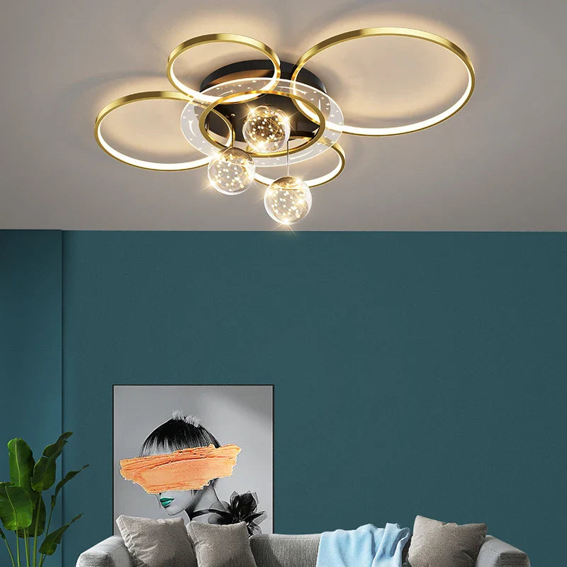 Afralia™ Rings Circle Ceiling Light for Living Dining Bedroom Decor