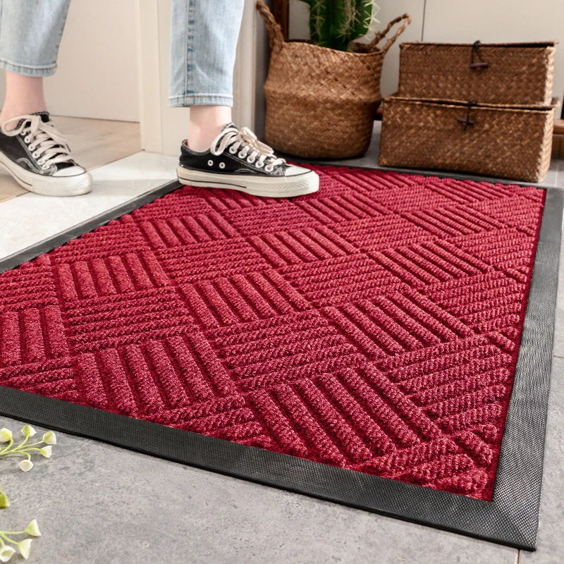Afralia™ Rubber Front Door Mat | Shoe Scraper | Indoor Outdoor Doormat | Dirt Resistant Mats
