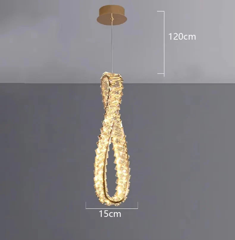 Afralia™ LED Crystal Chandelier for Dining Room Decoration Lighting