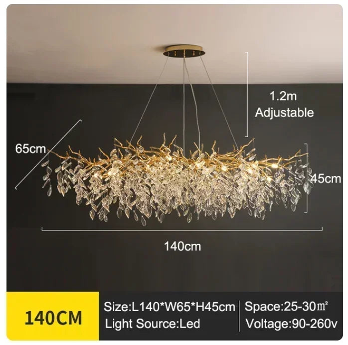 Afralia™ Modern Minimalist Crystal LED Chandelier for Luxury Living Room