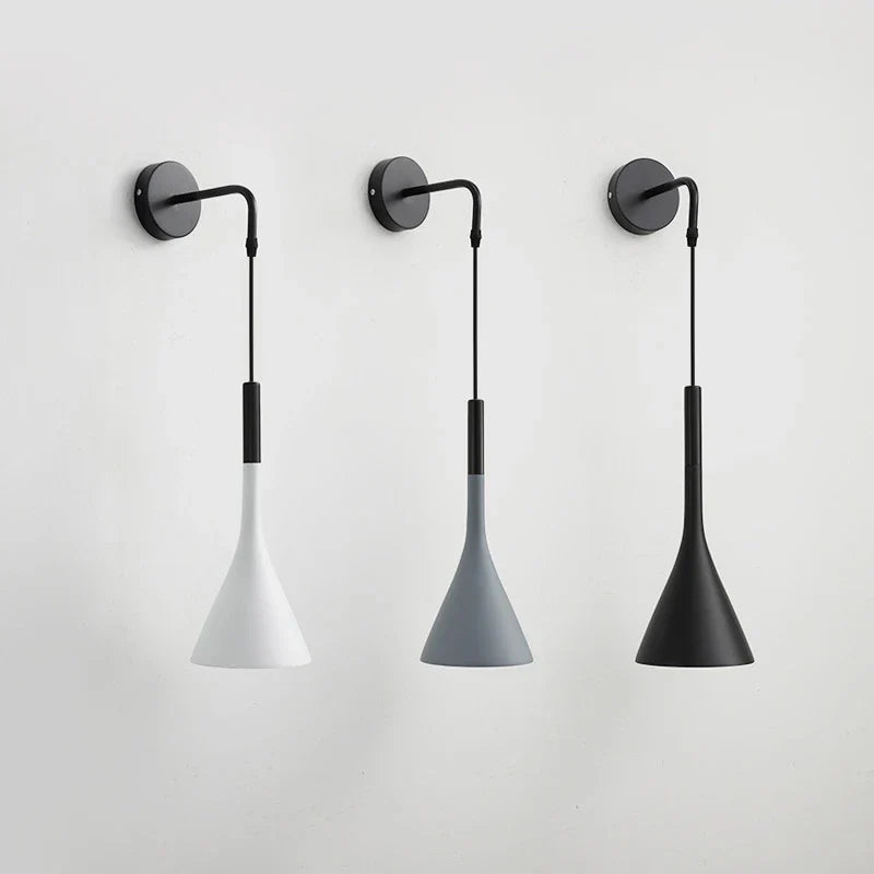 Afralia™ Black Nordic LED Sconce Wall Light for Bedroom Reading Stairs Decor