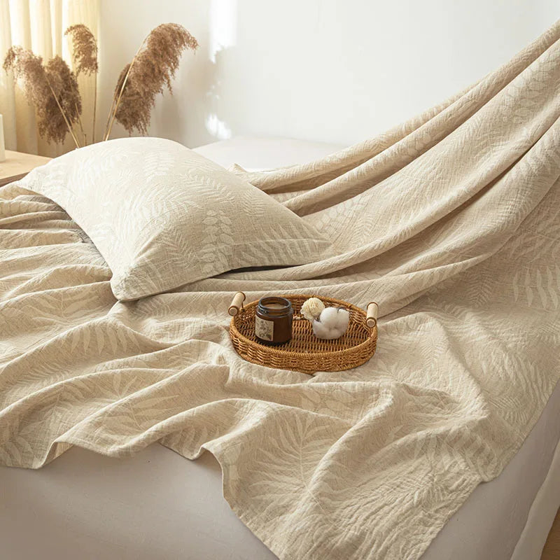 Afralia™ Cotton & Linen Bed Sheet Set: Luxury, Skin-Friendly, All Seasons, Queen & King Sizes