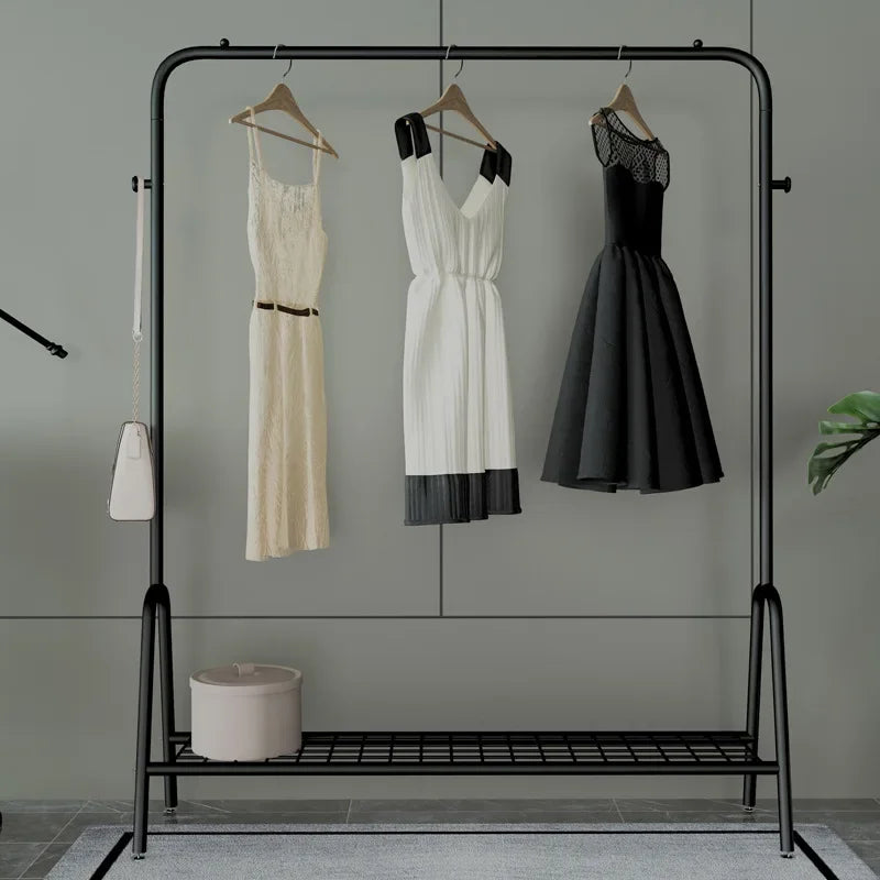 Afralia™ Multifunctional Coat Rack Clothes Stand with Wheels - Clothing Organizer