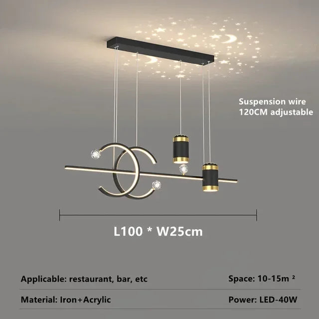 Afralia™ Nordic LED Chandelier for Home Kitchen Bedroom Living Room Cafe Study Lighting