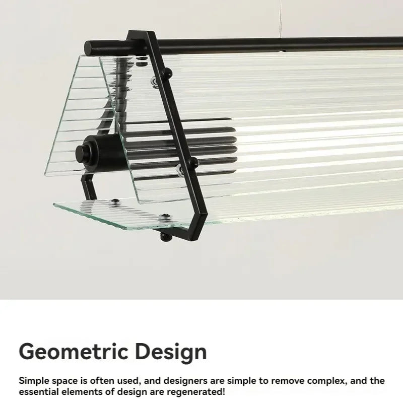 Afralia™ Glass LED Tube Chandelier Pendant - Nordic Style for Dining Room, Kitchen, Living Room