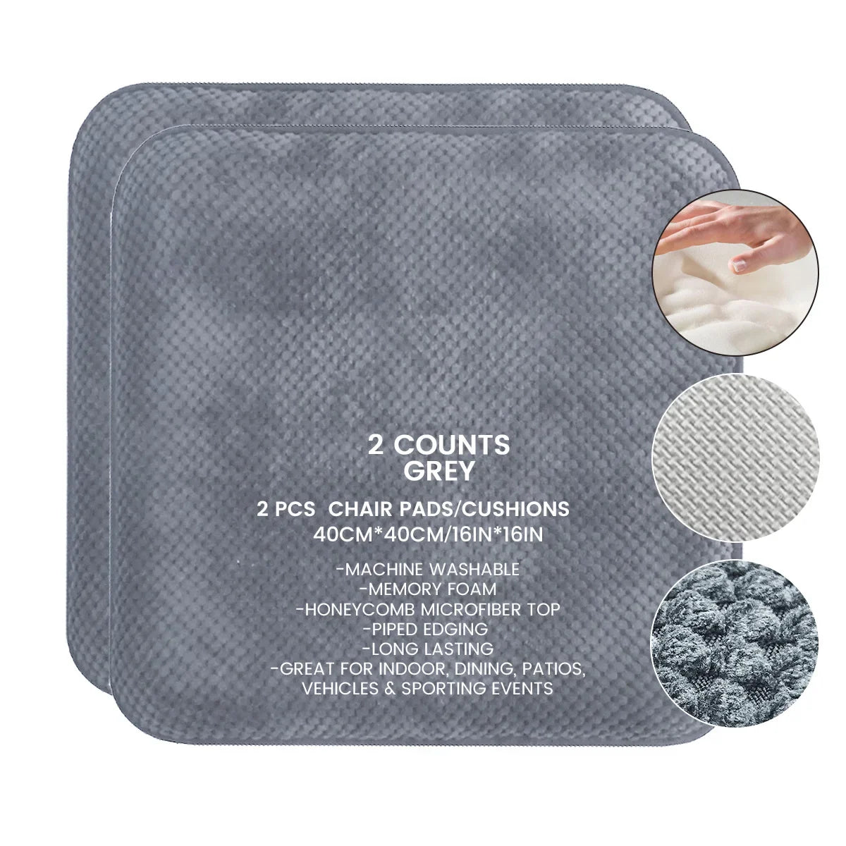 Afralia™ Memory Foam Chair Cushion: Honeycomb Pattern, Non-Skid Rubber Back, Comfortable & Stylish