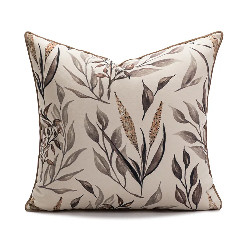 Afralia™ Modern Simplicity Coffee Pillow Covers - 45*45 Decorative Nordic Luxury Jacquard Case