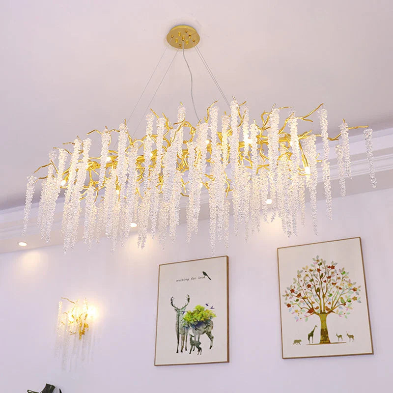 Afralia™ Crystal Chandelier: Postmodern Luxury Pendant Light for Living Room, Bedroom, and Dining Room