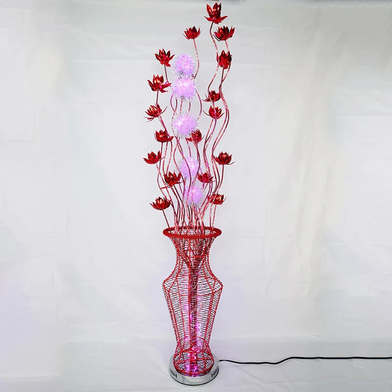 Afralia™ Nordic Golden Flower Floor Lamp: Modern Art LED Decor for Living Room & Bedroom