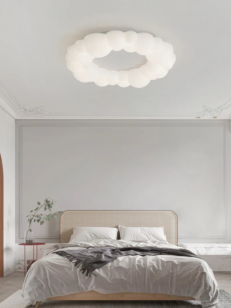 Afralia™ Cloud LED Chandelier Modern Nordic Ceiling Lamp Ring Lighting