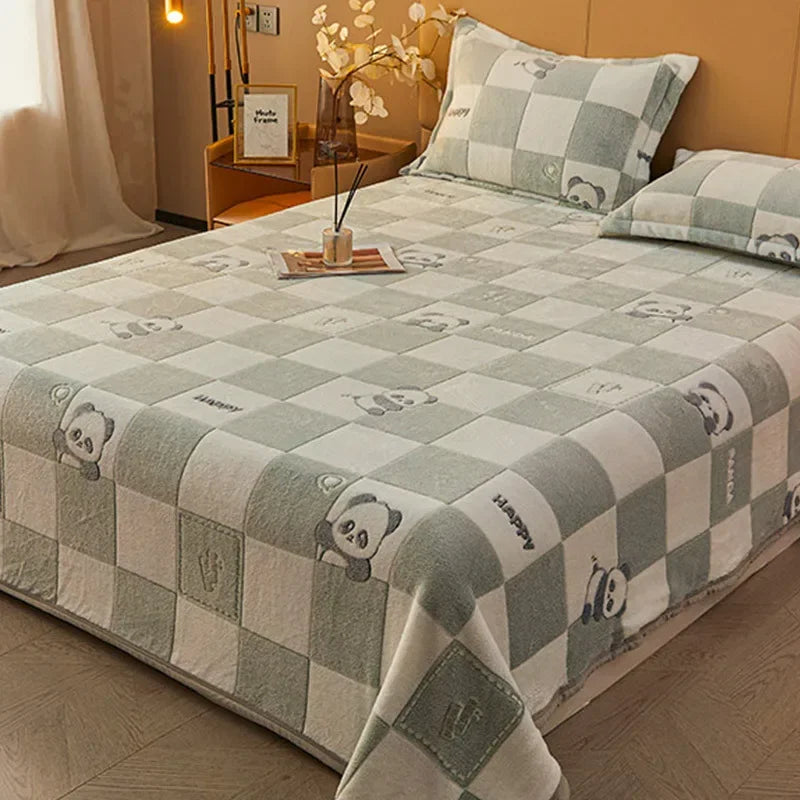 Afralia™ Cartoon Flannel Blanket: Cozy All-Season Sofa Cover & Bed Sheet
