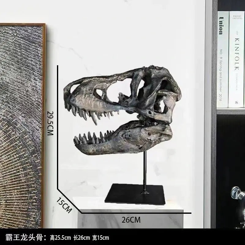 Afralia™ T rex Skull Model Dinosaur Ornament Figurine for Home & Office Decor