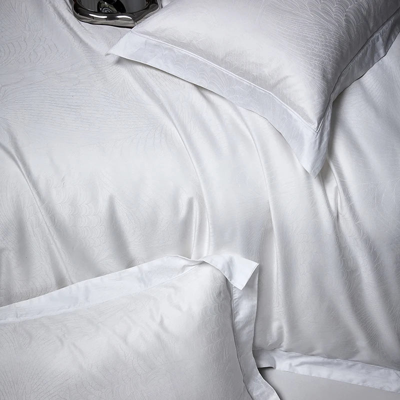 Afralia™ Silky Egyptian Cotton Luxury Bedding Set - Queen King Size Duvet Cover Sheet Pillowcases