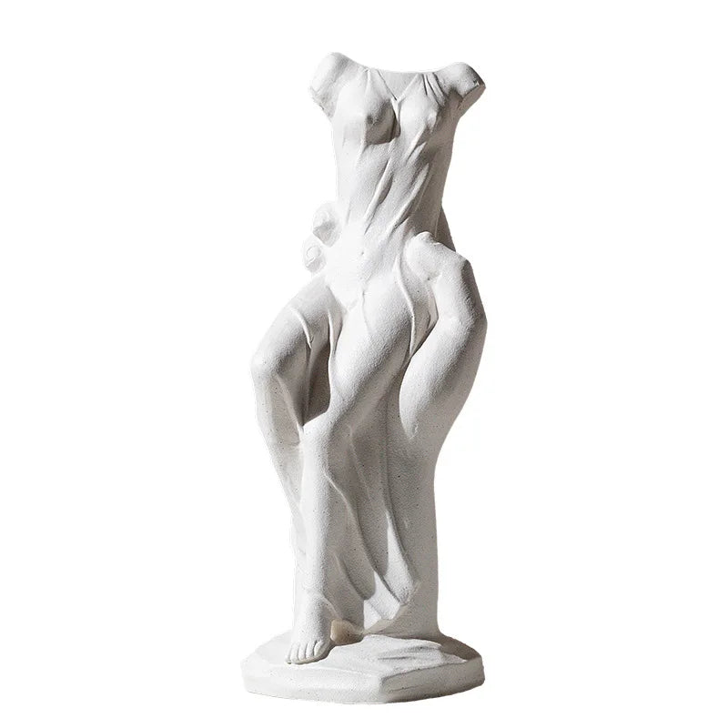 Afralia™ Venus Hand Ceramic Vase Nude Art Decor Ornament Palm Home Decoration