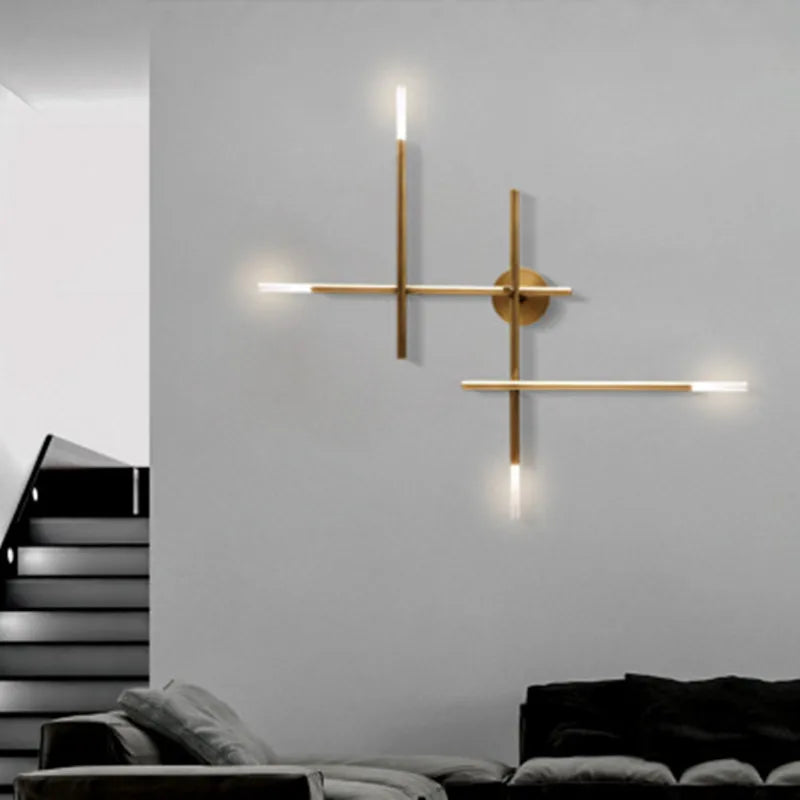 Afralia™ Line Sconce Wall Lamp LED Minimalist Bedroom Decor