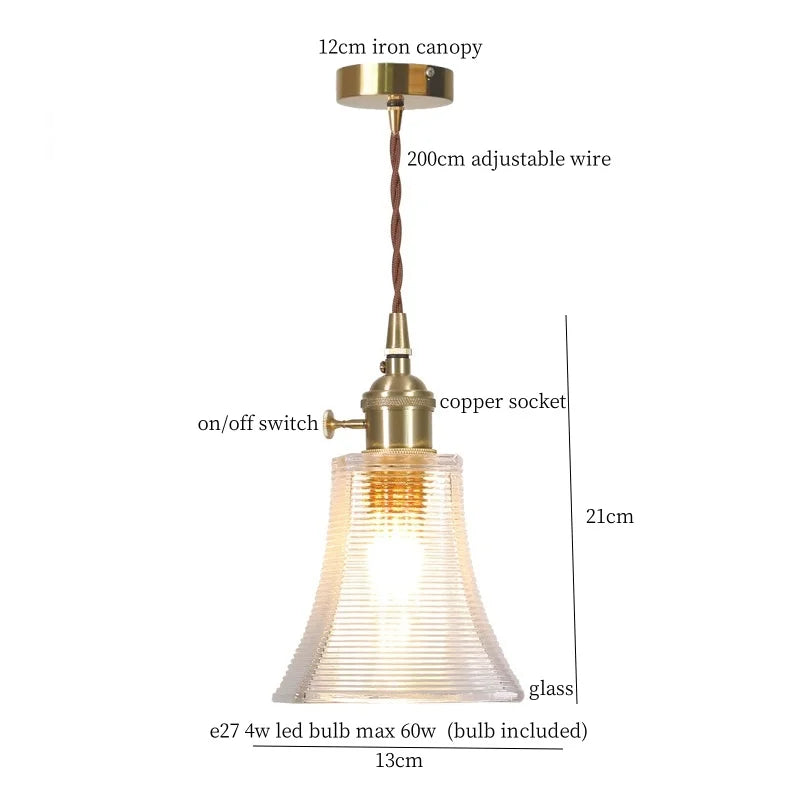 Afralia™ Nordic Clear GlassLED Hanging Lamp for Modern Pendant Lights Decoration