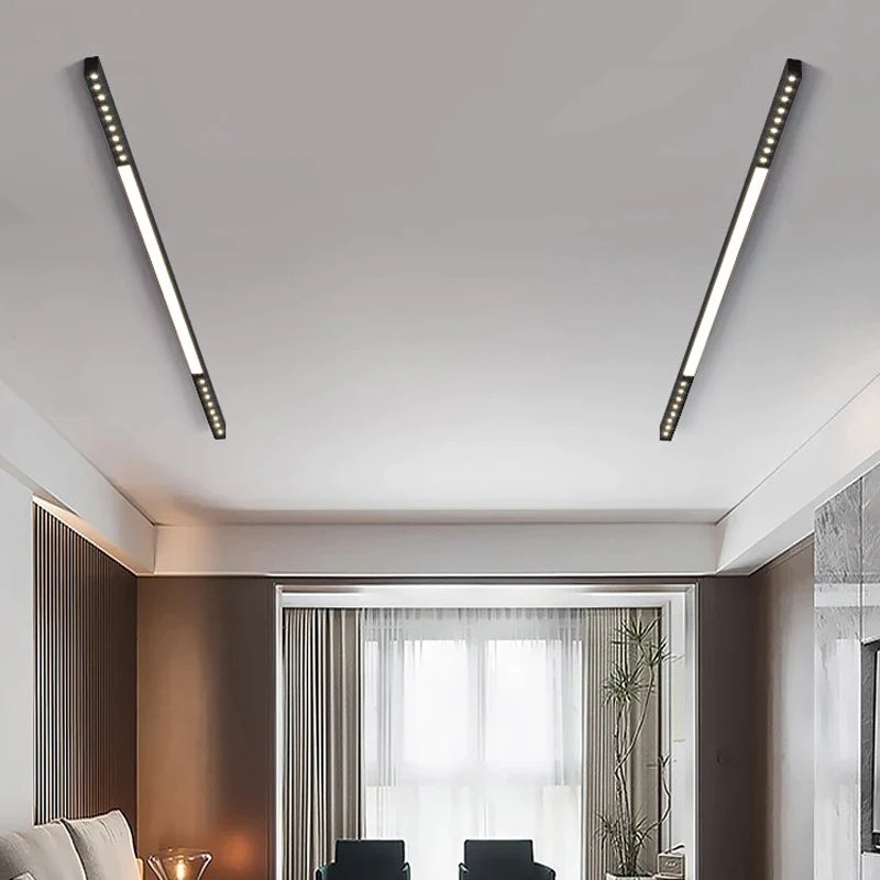 Afralia™ LED Linear Ceiling Lamp for Living Room, Dining Room, Bedroom - Minimalist Design