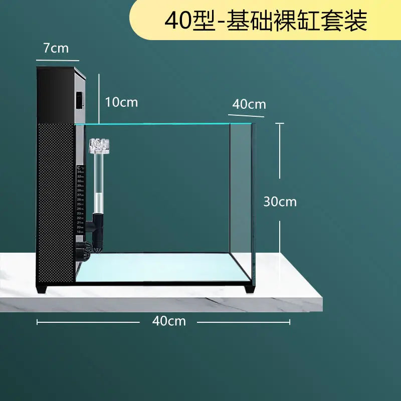 Afralia™ Ultra White Glass Goldfish Tank with Triple Water Purification System